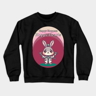 Happy Hoppers, Hoppy Hearts, Rabbit Crewneck Sweatshirt